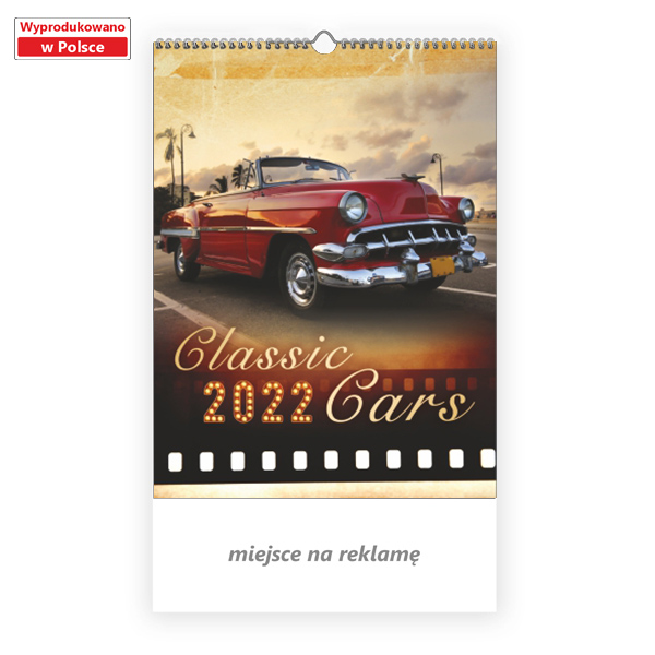 Kalendarz 13-planszowy - Classic cars