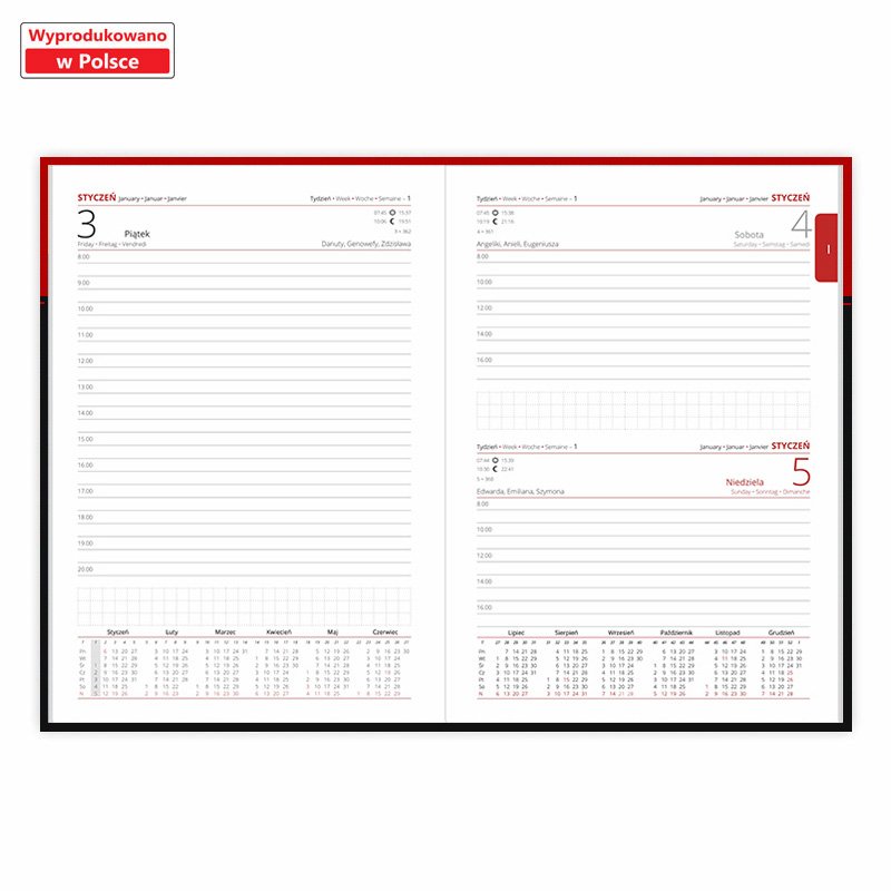 Kalendarz książkowy <b>Dzienny A5 oprawa ŁĄCZONA</b>